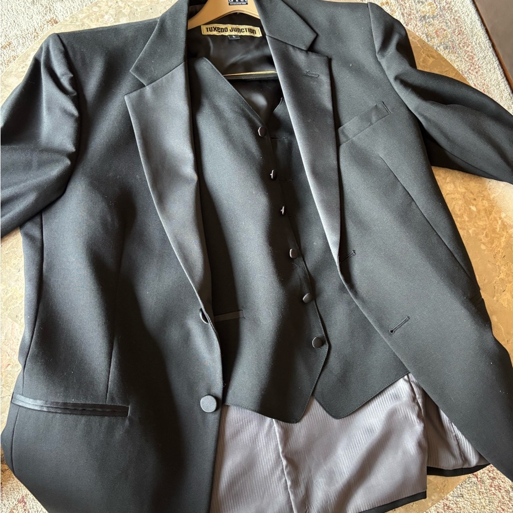Hugo Boss Charcoal Suit Jacket and Vest